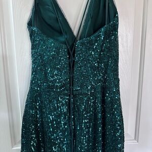 Blondie Nites by Stacy Sklar Green Sequin Dress